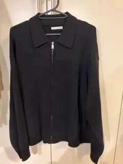 【24時間以内発送】ZARA ジップアップニットジャケット ブラックのサムネイル