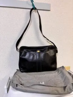 【極美品】dunhill ダンヒル ショルダーバッグ 本革 レザー ブラック 黒