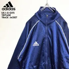 US古着03'年製adidasトラックジャケット刺繍ロゴレトロジャージ【m30】
