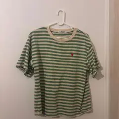 ボーダー Tシャツ グリーン