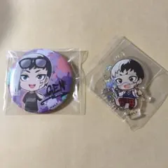 あさぎりゲン popup キャラ福くじ 缶バッジ アクキー 2点まとめ売り