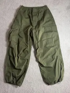 GU カーゴパンツ カーキ ゴムウエスト