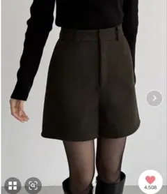 callautia メルトンショートパンツ ハイウエストショートパンツ