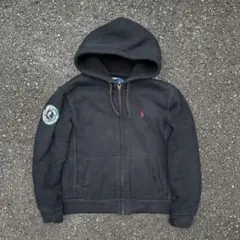 新品現行QR】ラルフローレン ジップアップパーカー ブラックS〜M相当