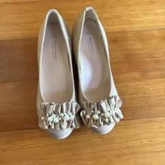 未使用⭐︎Marie femme ゴールド　パールリボン ローヒール24cm