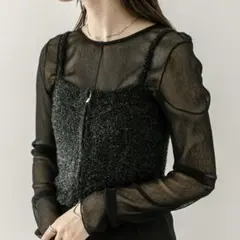 シャイニーニットビスチェ　mystic