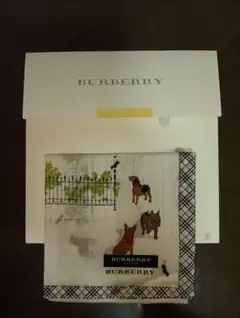 BURBERRY 犬とフェンス ハンカチ