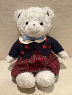 familiar チェック柄スカートの白クマぬいぐるみキーホルダー familiar チェック柄スカートの白クマぬいぐるみキーホルダー - メルカリ