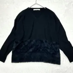 ガリャルダガランテ　Vネック ニット 裾シャギー