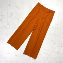 美品 DRESSTERIOR ウールワイドパンツ オレンジ サイズ38*ND74