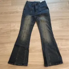 Joudiya レディース フレアデニム フレアパンツ Y2K