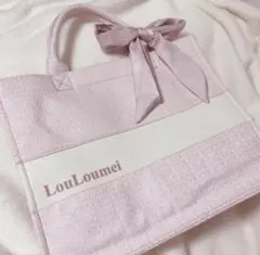 LouLoumei ツイードトートバッグ ピンク　推しバッグ　ショルダーのサムネイル