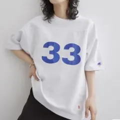 championホワイト Tシャツ 数字33 プリント S