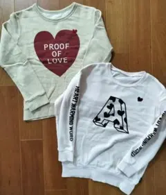 ベルメゾン　GITA 　トレーナー（綿100%）サイズ140　2枚セット