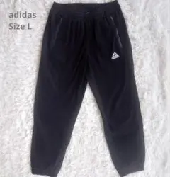 adidas コーデュロイ パンツ 黒 L 裾ゴムのサムネイル
