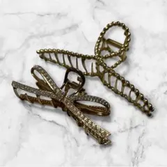 ゴールド ヘアクリップ 2個セット