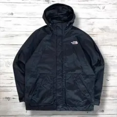 ザノースフェイス マウンテンパーカー 刺繍ロゴ 黒 ブラック L 1882