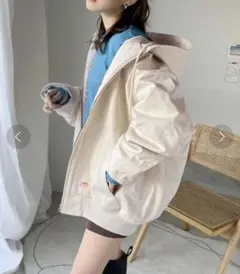 《JaVa ジャバ別注》キルティングコットンフード付き オーバーサイズ ブルゾン