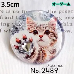 同梱100円引❤️No.2489 レジン ヘアゴム ♡ 猫 ネコ ねこ ♡