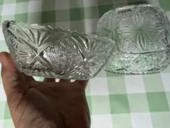 江戸切子　ガラス重箱　☆ たち吉　ガラス皿3Ｐ 江戸切子 ガラス重箱 ☆ たち吉 ガラス皿3P - メルカリ