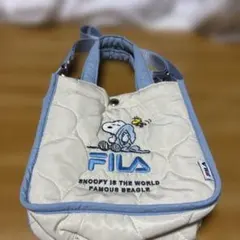 FILA スヌーピー キルティング ショルダーバッグ　ホワイトのサムネイル