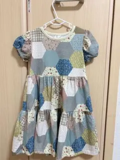 ソフトチーズ パッチワークワンピース 90サイズ