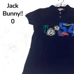 【人気】Jack Bunny‼︎ ポロシャツ ネイビー 0 レディース ゴルフ