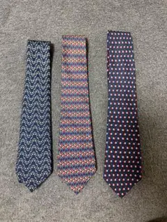 HERMES シルク製ネクタイ3本セット