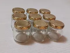ゴールド蓋　ガラス瓶　9個セット