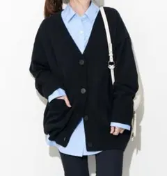 新品　ジャーナルスタンダード　コットンカシミヤビッグカーディガン　ブラック　黒