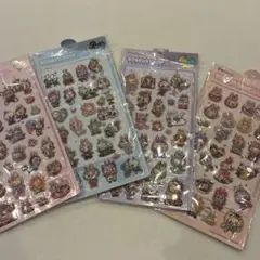 Labubu ラブブ　ぷっくりシール　3dシール　ステッカー　4枚セット