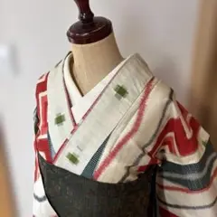 ヨロケと四角と(^^)銘仙単衣♡