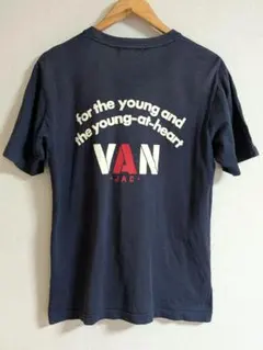 【VAN JAC】バックプリント ロゴTシャツ S ブラックのサムネイル