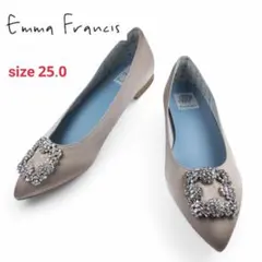 【Emma Francis】美品 ビジュー 装飾 フラット パンプス パーティー