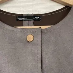 ザラ　ホームクリーニング可能　異素材ミックスコート