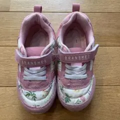BRANSHES 花柄ピンクスニーカー　クリーニング済みのサムネイル