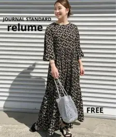 JOURNAL STANDARD relume 花柄ワンピースマジョリカプリーツ