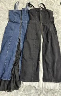 GU ジップアップ　デニム　スカート　ワンピース　フレアスカート　まとめ売り