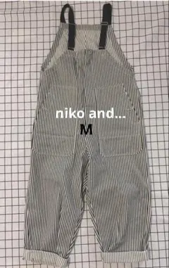 niko and... ストライプ オーバーオール M