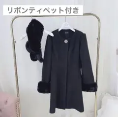 Evelyn ビジューコート 2022 ブラック Mサイズ