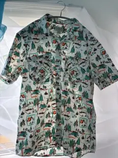 L.L.Bean キャンプ柄 半袖シャツ Mサイズのサムネイル