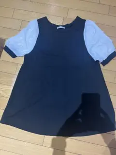 NICE CLAUP 小花がかわいい半袖チュニック