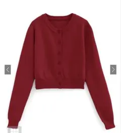 グレイル　ショート丈　ニットカーディガン　赤