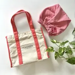 値下げ❣️【未使用】ロクシタン トートバッグ 吸水ヘアタオルキャップ セット❣️のサムネイル