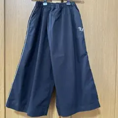 ハッカキッズ すずらん刺繍 ワイドパンツ ネイビー 130cm