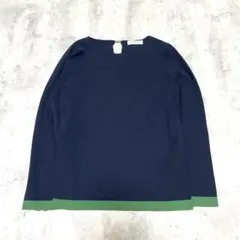 OFUON ニット バイカラー シンプルデザイン キレイめ　コンサバ