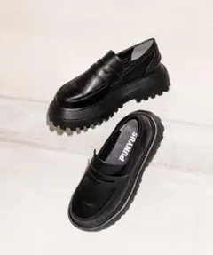 PUNYUS プラットフォーム ローファー 厚底 ローファー 23.5cm