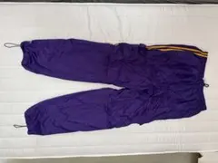 パープルパンツ イエローストライプ付き　LOGO ATHLETIC XL