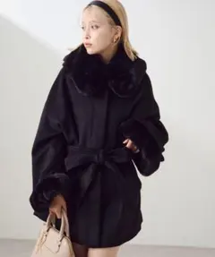 ナイスクラップ フェイクファーあざとモテコート