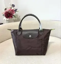 LONGCHAMPロンシャン モカ馬刺繍トートバッグ プリアージュ ブラウンL